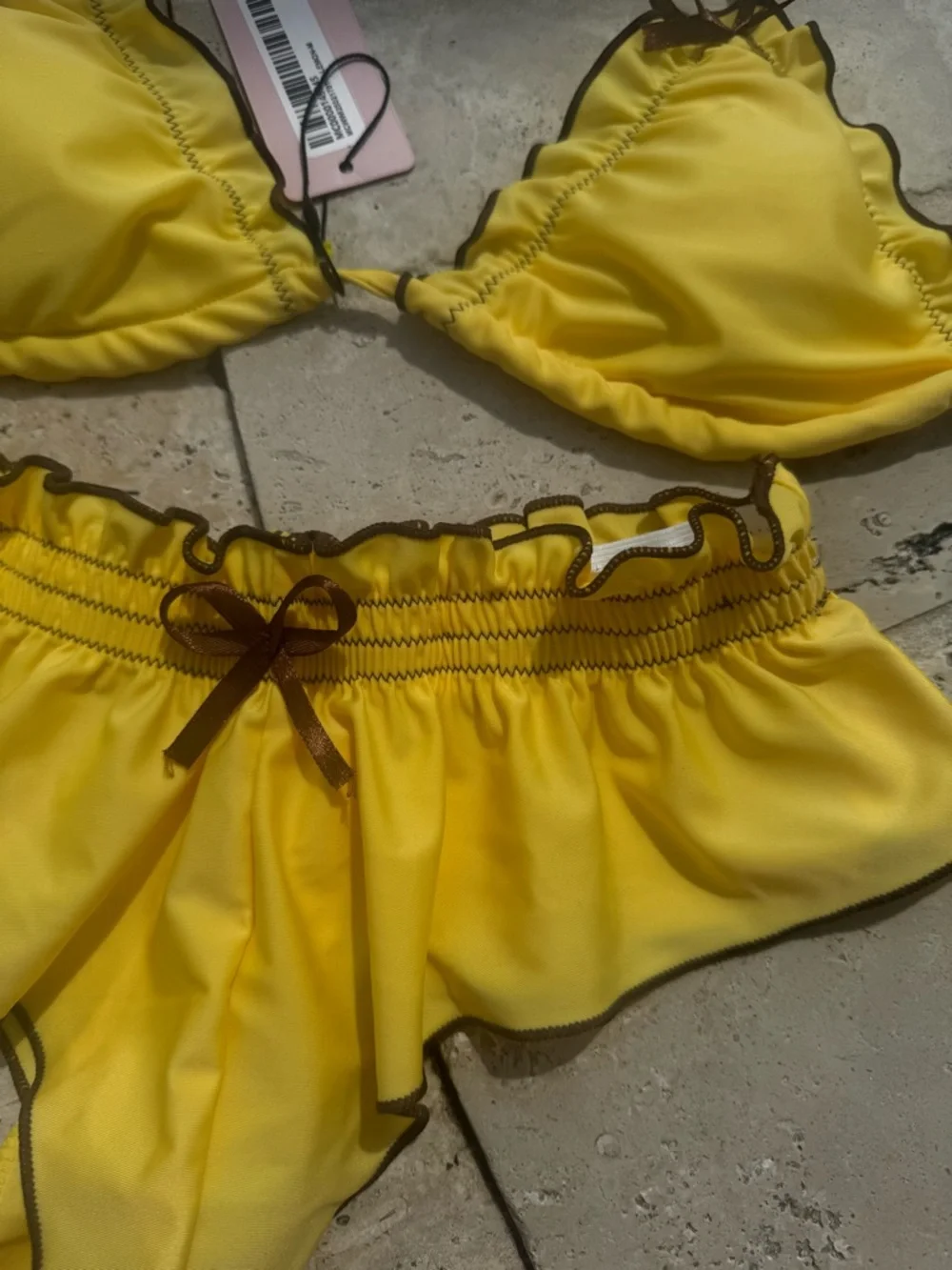 NWT Yellow Ruffle Bikini Set - MICAS - Picture 2 of 5